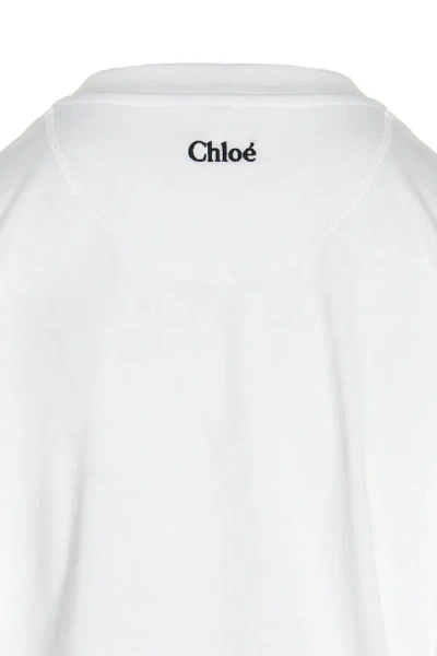 Shop Chloé Women Ruffled T-shirt In White