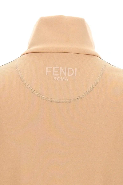 Shop Fendi Women ' Ace' Sweatshirt In Cream