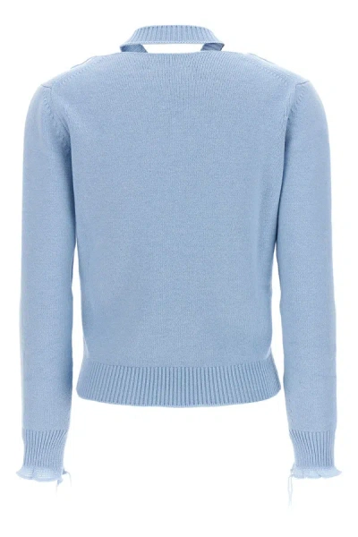 Shop Fendi Women Cut-out Sweater In Blue