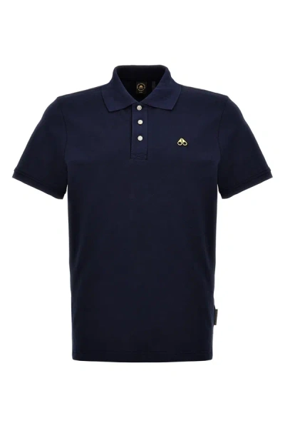 Shop Moose Knuckles Men Logo Polo Shirt In Blue