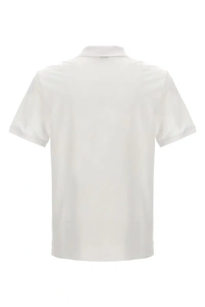 Shop Moose Knuckles Men Logo Polo Shirt In White
