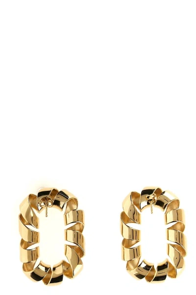Shop Rabanne Women 'xl Link Twist' Earrings In Gold