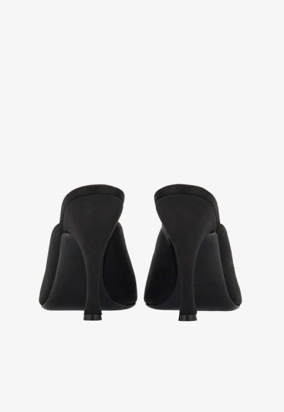 Ferragamo Woman Mule With Asymmetric Bow In Black