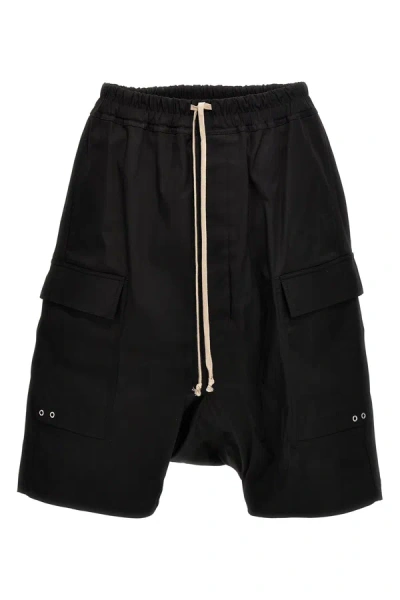 Shop Rick Owens Men 'cargo Pods' Bermuda Shorts In Black