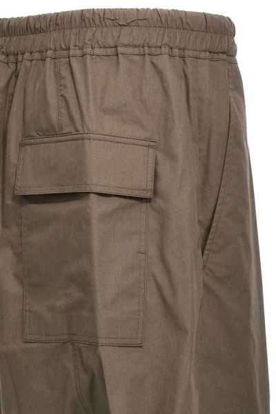 Shop Rick Owens Men 'drawstring Cropped' Pants In Gray