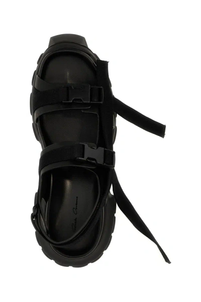 Shop Rick Owens Men 'tractor' Sandals In Black