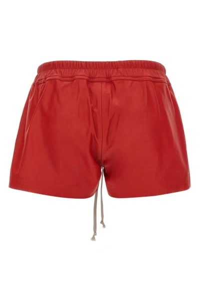 Shop Rick Owens Women 'fog Boxers' Shorts In Red