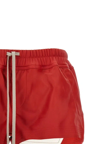 Shop Rick Owens Women 'fog Boxers' Shorts In Red