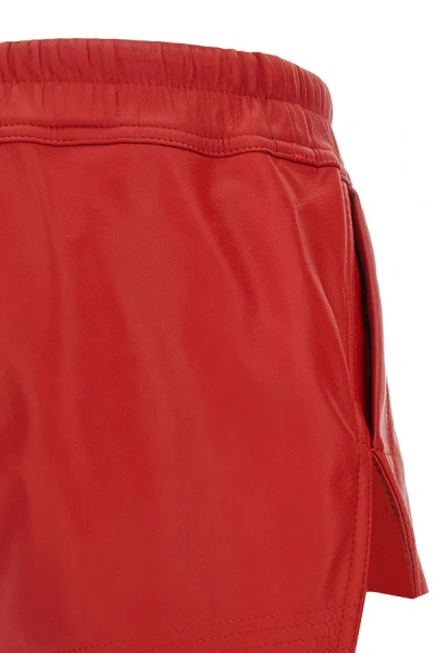Shop Rick Owens Women 'fog Boxers' Shorts In Red