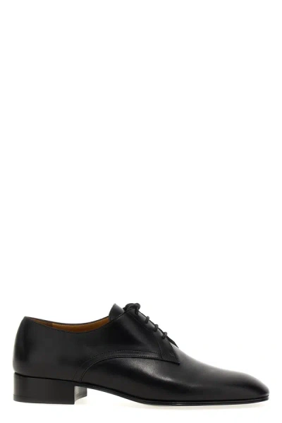 Shop The Row Women 'kay Oxford' Lace Up Shoes In Black