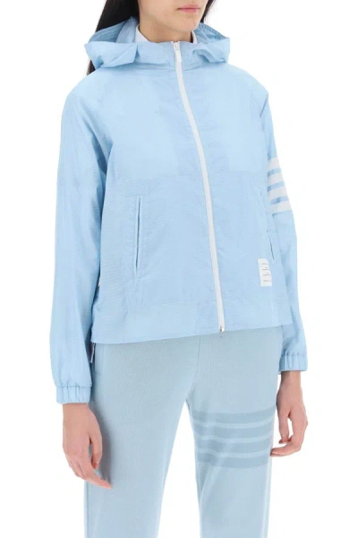 Shop Thom Browne 4-bar Jacket In Ripstop Women In Blue