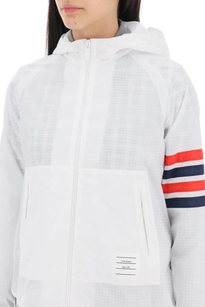 Shop Thom Browne 4-bar Jacket In Ripstop Women In White