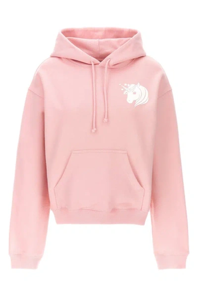 Shop Vetements Women 'unicorn' Cropped Hoodie In Pink