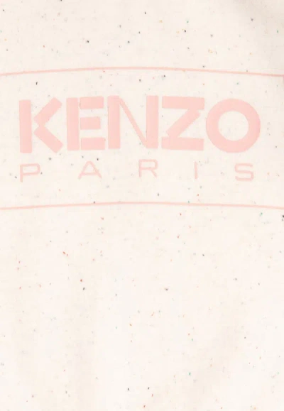 Shop Kenzo Baby Girls Logo Print Crewneck Sweatshirt In Cream