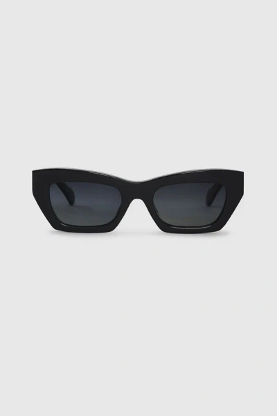Shop Anine Bing Sonoma Sunglasses In Black