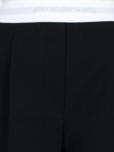 Shop Alexander Wang Logo Pants In White/black