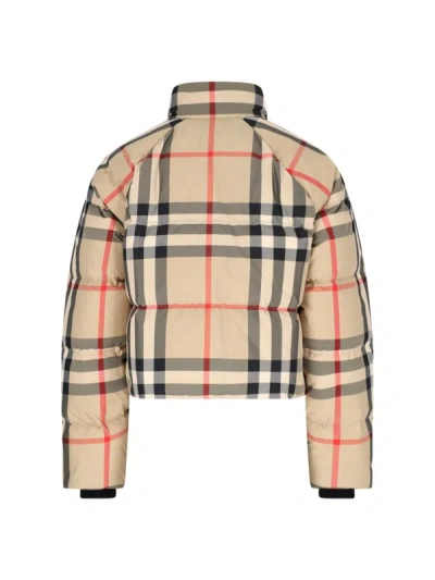 Shop Burberry Down Jackets In Archive Beige Ip Chk