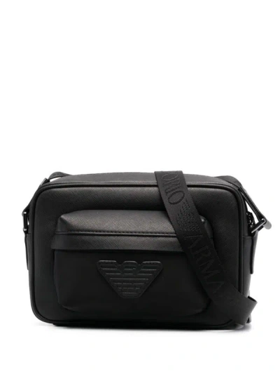 Shop Emporio Armani Man`s Crossbody Bags In Black