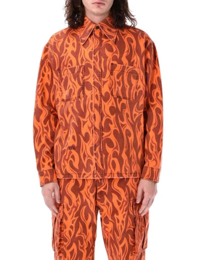 Erl Orange Flame Jacket In Orange Flame