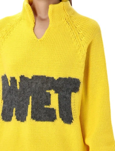 Shop Erl Wet Sweater In Yellow