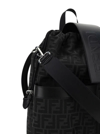 Shop Fendi 'strike Medium' Backpack In Black