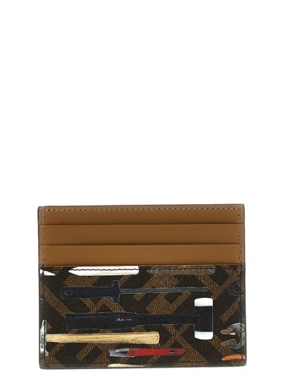 Shop Fendi 'attrezzi' Card Holder In Multicolor