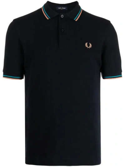 Shop Fred Perry Fp Twin Tipped Shirt Clothing In Blue