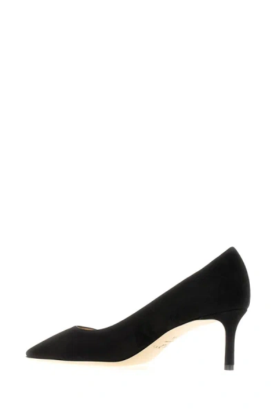 Shop Jimmy Choo Black Suede Romy Pumps In 010003