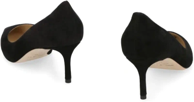 Shop Jimmy Choo Black Suede Romy Pumps In 010003