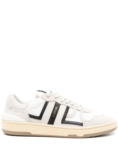 Shop Lanvin Clay Low Top Sneakers Shoes In Black