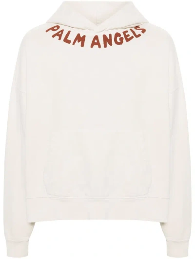 Shop Palm Angels Seasonal Sweatshirt With Print In White