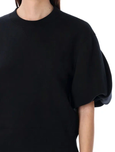 Shop Sacai Balloon Sleeves Sweatshirt In Black