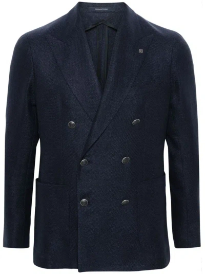 Shop Tagliatore Double Breasted Blazer Clothing In Blue