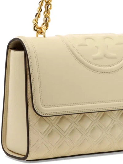 Shop Tory Burch "fleming" Shoulder Bag In Beige