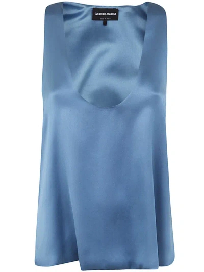 Shop Giorgio Armani Top Clothing In Blue