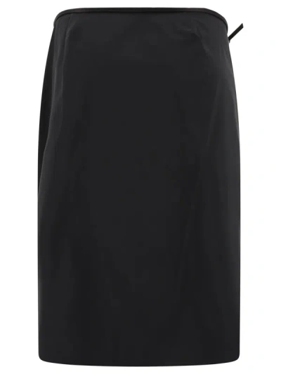 Shop Givenchy "voyou" Wrap Skirt In Black