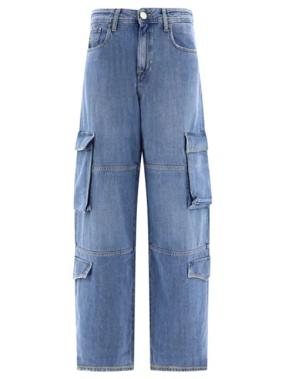 Shop Jacob Cohen "riri" Cargo Jeans In Blue