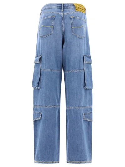 Shop Jacob Cohen "riri" Cargo Jeans In Blue