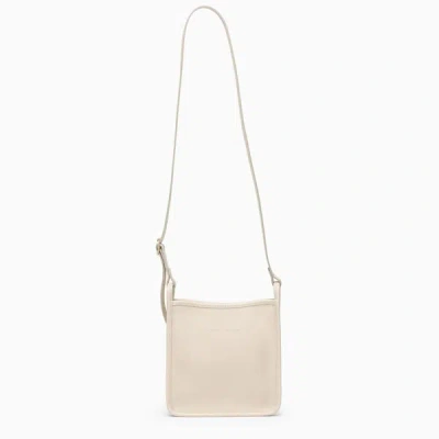 Shop Longchamp Le Foulonné S Paper-coloured Shoulder Bag In White