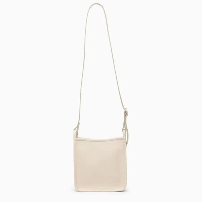 Shop Longchamp Le Foulonné S Paper-coloured Shoulder Bag In White
