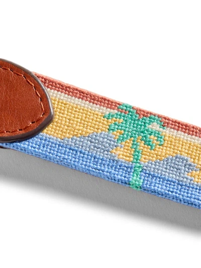 Shop Faherty 's Embroidered Belt In Sun/wave