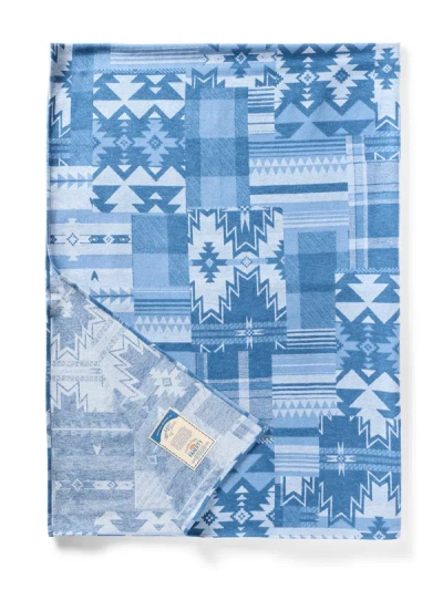 Shop Faherty Doug Good Feather Adirondack Blanket In Indigo Lakes