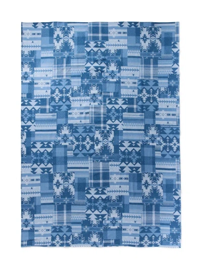 Faherty Doug Good Feather Adirondack Blanket In Indigo Lakes
