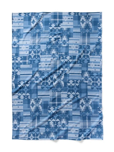 Faherty Doug Good Feather Adirondack Blanket In Indigo Lakes