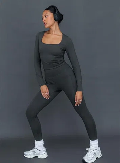 Shop Princess Polly Active Achieve Activewear Leggings In Grey