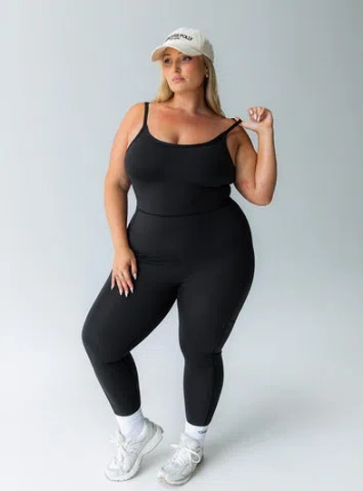 Shop Princess Polly Active Go Getter Activewear Jumpsuit In Black