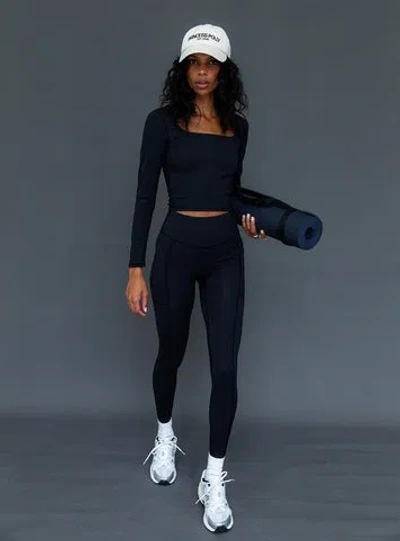 Shop Princess Polly Active Unstoppable Activewear 7/8 Leggings In Black