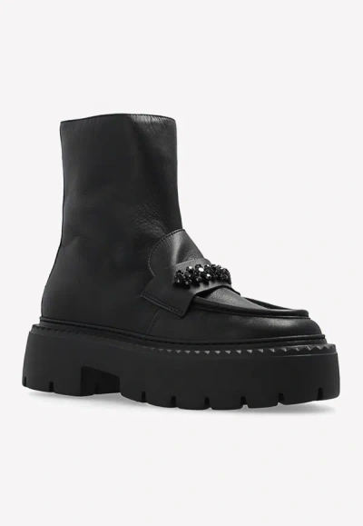 Shop Jimmy Choo Bryer Platform Ankle Boots In Black