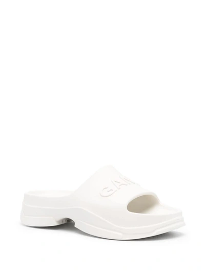 Shop Ganni Sandals In White