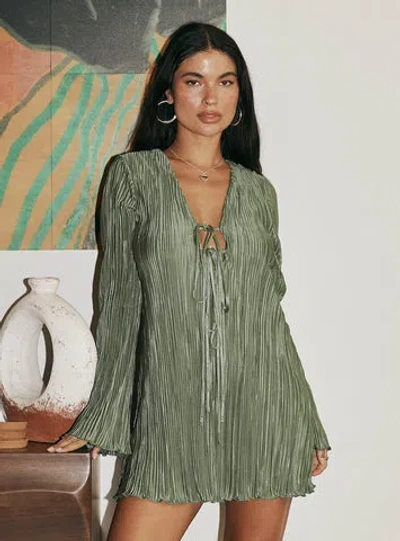 PRINCESS POLLY MALOP LONG SLEEVE MINI DRESS 